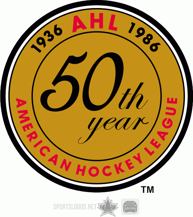American Hockey League 1986 87 Anniversary Logo iron on transfers for T-shirts